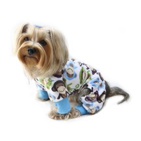 Ultra Soft Plush Minky Monkey Pajamas - XS